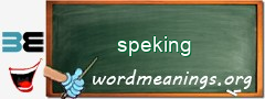 WordMeaning blackboard for speking